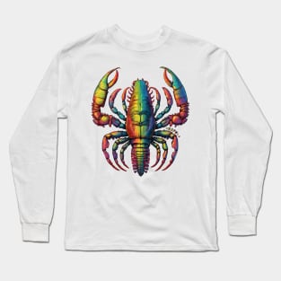 Crayfish Party Lobster Krapula Rapu funny design Long Sleeve T-Shirt